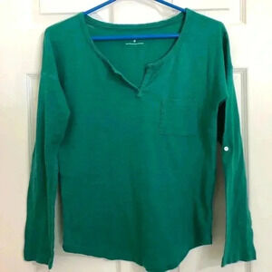 Express Green Long Sleeved Shirt Size  Extra Small